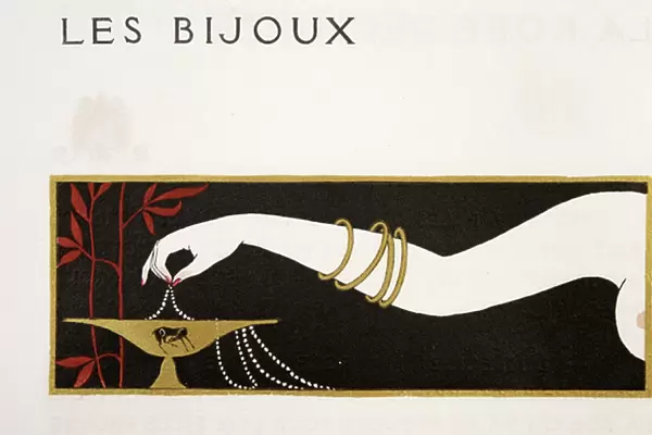 Les Bijoux, illustration from Les Chansons de Bilitis, by Pierre Louys, pub. 1922 (pochoir print)