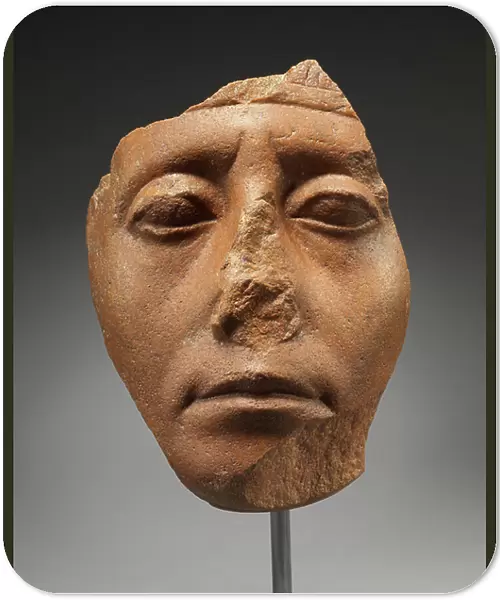 Face of Senwosret III, c. 1878-1840 BC (red quartzite)