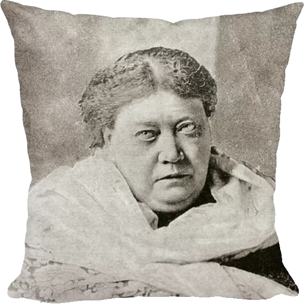 Helena Petrovna Blavatsky, 1831 -1891. Russian occultist, spirit medium, and author who co-founded the Theosophical Society in 1875. From The Review of Reviews, published 1891