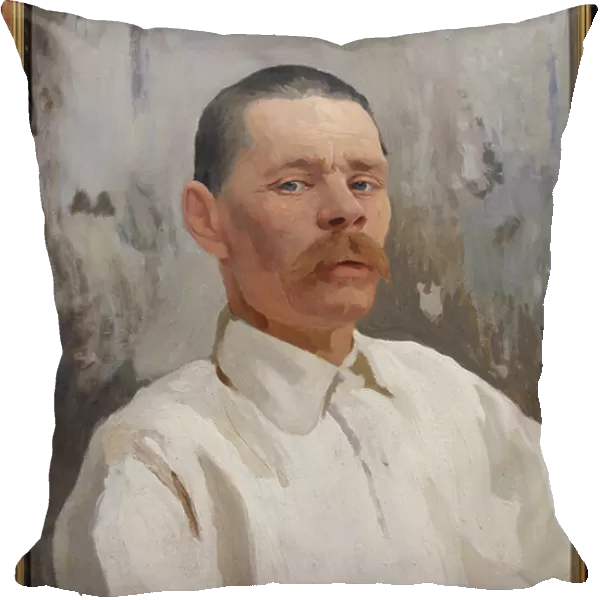 Portrait of the writer Maxime Gorki (Gorky) (1868-1939), 1910 (oil on canvas)
