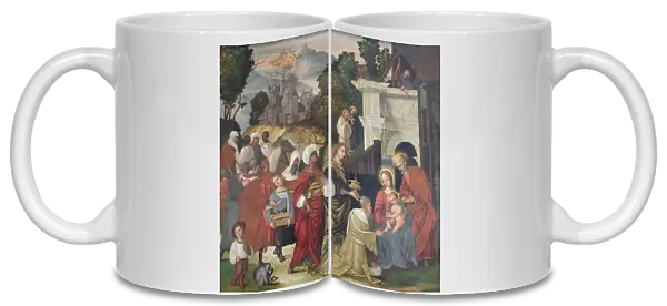 Adoration of the Magi with Saints Bernard and Alderic in the landscape, 1512 (oil on panel)