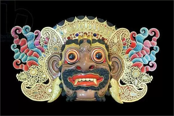 Mask representing Ravana, the giant in the Ramayana epic, from Bali