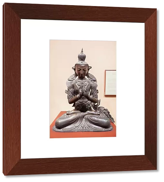 Maitreya, the Buddha to come, Nepal (copper repousse, bronze)