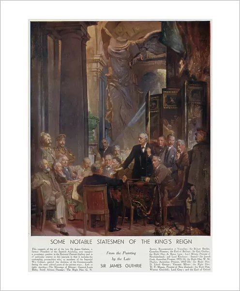 Some notable statesmen of the reign of King George V (colour litho)