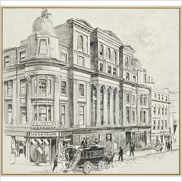 Newall's Buildings, Market Street, Site of the present Royal Exchange, 1893-94 (ink on paper)