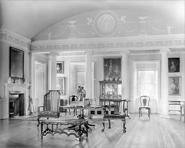 The Gallery at Mellerstain House, Berwickshire, from The Country Houses of Robert Adam, by Eileen Harris, published 2007 (b / w photo)