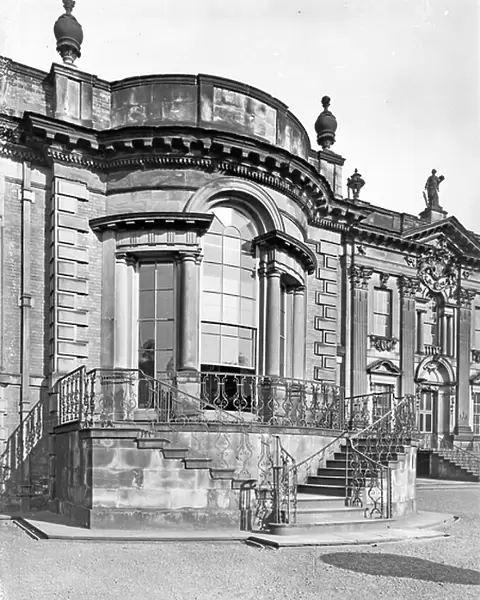 The bay window in the north wing, Wentworth Woodhouse, from The English Country House (b / w photo)