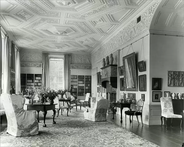 Interior at Clouds, Wiltshire, from The English Manor House (b / w photo)