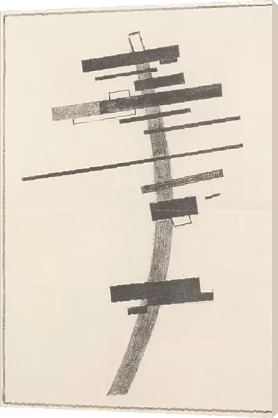 Sensation of the Motion and the Obstacle from 'Suprematism: 34 Drawings', 1920 (litho)