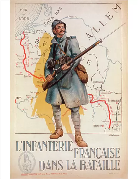French First World War recruiting poster for French infantry, 1915-1917 (poster)