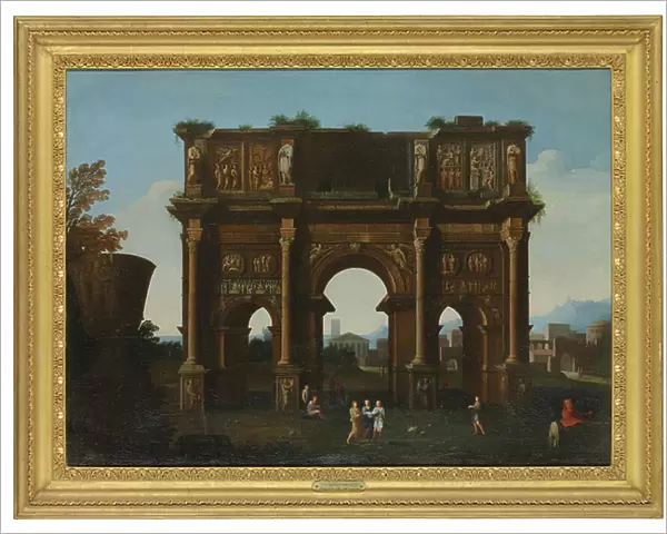 An architectural capriccio with the Arch of Constantine (oil on canvas)