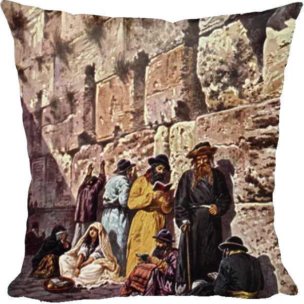 The Wailing Wall in Jerusalem early 20th century (postcard)