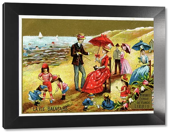 A day at the seaside in France late 19th century