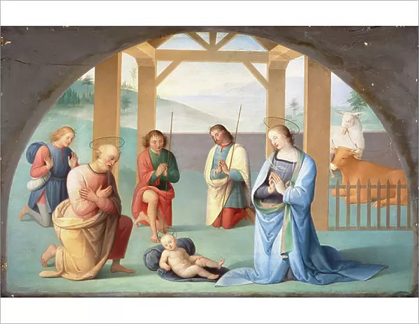 Adoration Of The Infant Christ (After Perugino), c.1844-1933 (oil on canvas)