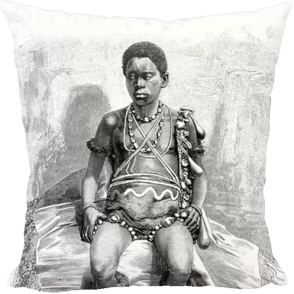 Young feticheur du GABON (animiste sorcerer) - Around Lake Jonanga, Gabon 1865