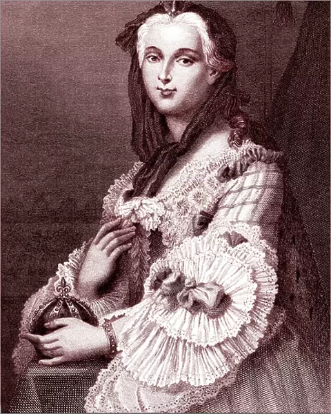 Maria Leczinska, queen of France, 1858 (engraving)