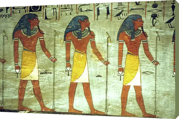 Ancient Egypt, Painting, Tomb of Rameses I, Thebes, Gods of the underworld, 19th Dyn, Valley of the Kings (photo)