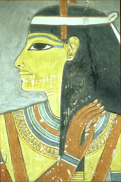 Ancient Egypt, Wall painting, Goddess Hathor, Tomb of Horemheb, Thebes, 18th dynasty (photo)