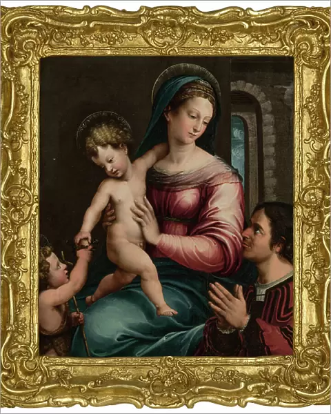 The Madonna and Child with the Infant Saint John the Baptist and a donor (oil on panel)