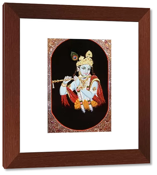 Painting of God Krishna, India