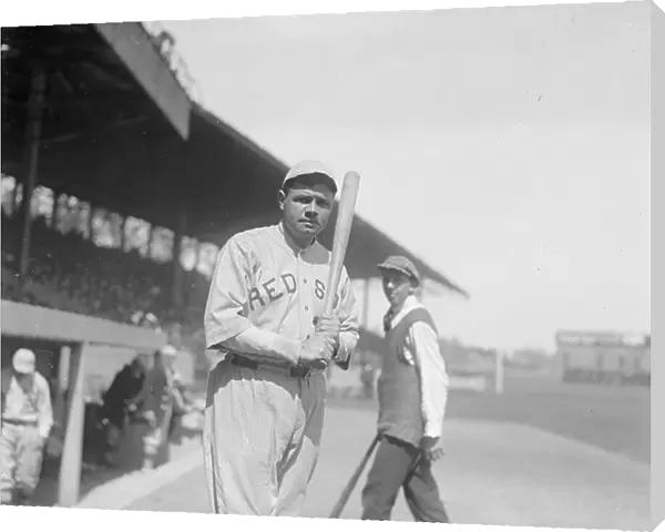 Babe Ruth, Major League Baseball Player, Boston Red Sox, Portrait, 1919 (b / w photo)