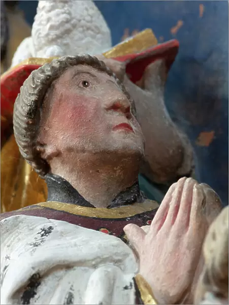 Cathedral (Cathedrale Notre-Dame). Interior. Epitaph of Jean de Libourc. 1470. Detail (photo)