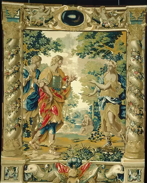 Dido and Aeneas, 1679 (tapestry weave: silk and wool)