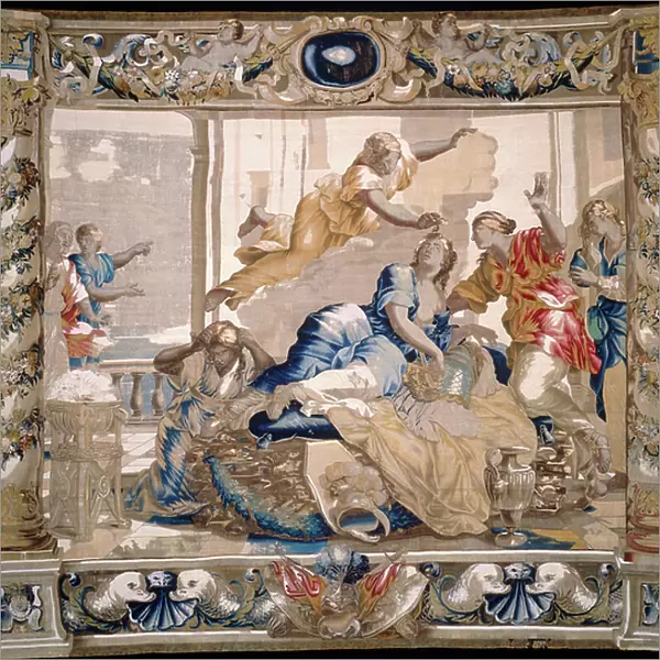 The Death of Dido, 1679 (tapestry weave: silk and wool)
