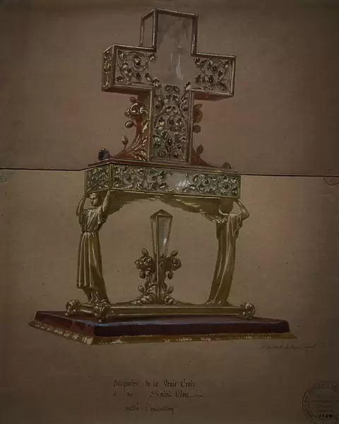 Reliquary of the True Cross and the Holy Nail, 1862 (drawing)