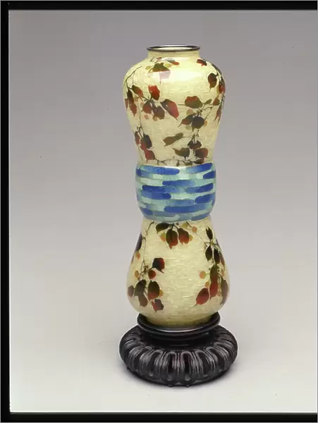 Vase, c.1910 (enamel, silver mounts, plique-a-jour, cloisonne)
