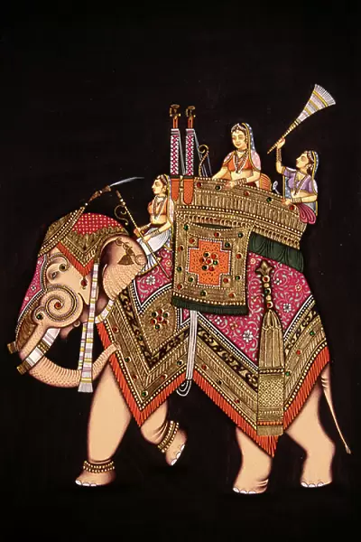 Miniature Painting of Mumtaz Mahal on Paper