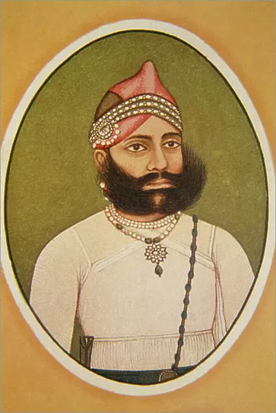 Portrait of Maharaja Fateh Singh, Udaipur, Rajasthan, India