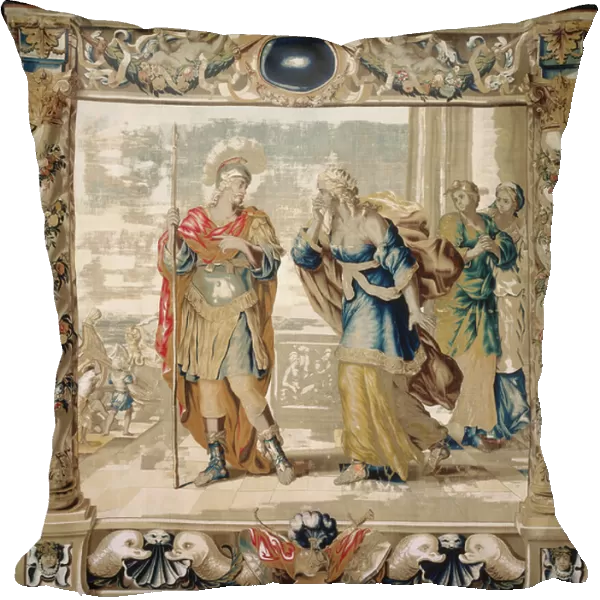 Aeneas says Farewell to Dido, 1679 (tapestry weave: silk and wool)