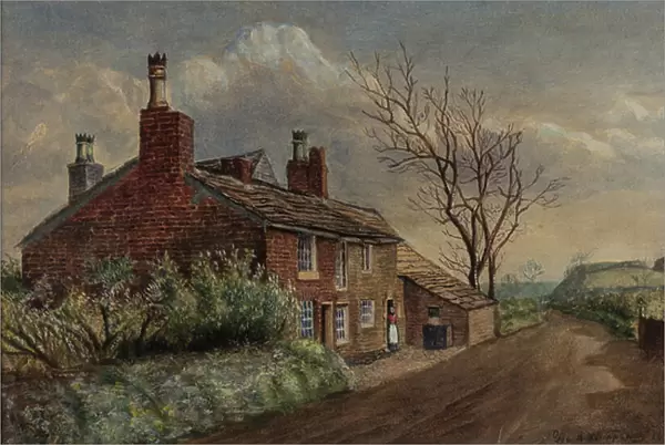 Pitses Looking Towards Alt - Showing the Birthplace of James Butterworth, 1876 (watercolour on paper)