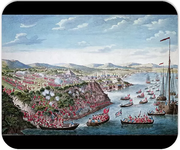 A view of the taking of Quebeck by the English forces commanded by General Wolfe, Sept. 13, 1759