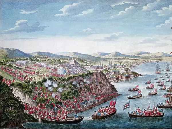 A view of the taking of Quebeck by the English forces commanded by General Wolfe, Sept. 13, 1759