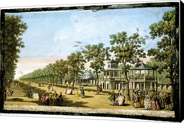 View of the Grand Walk etc, London, c.1760 (engraving)