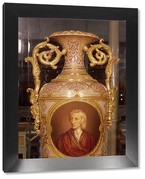 Vase from the St. Petersburg Imperial porcelain factory, painted with portrait of John Locke (1632-1704), after original by Sir Godfrey Kneller (1646-1723) (exhibited, London 1862) (see 34839)