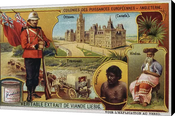 Leibig card, 1900, depicting the extent of the British Empire