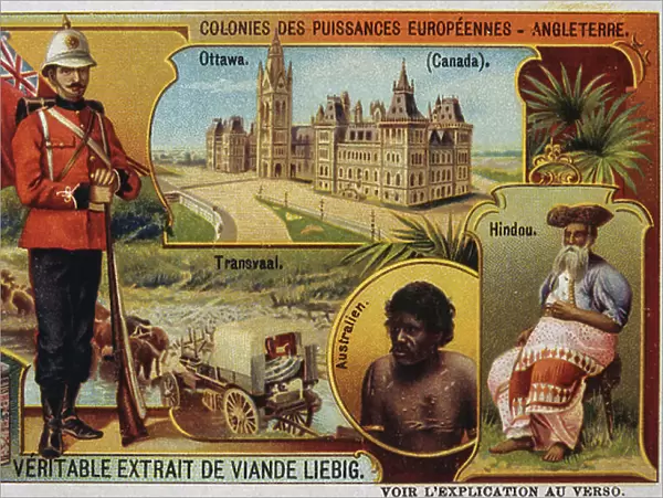 Leibig card, 1900, depicting the extent of the British Empire