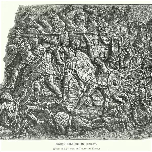 Roman Soldiers in Combat (engraving)