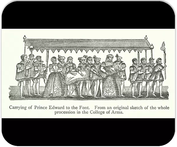 Carrying of Prince Edward to the Font (engraving)