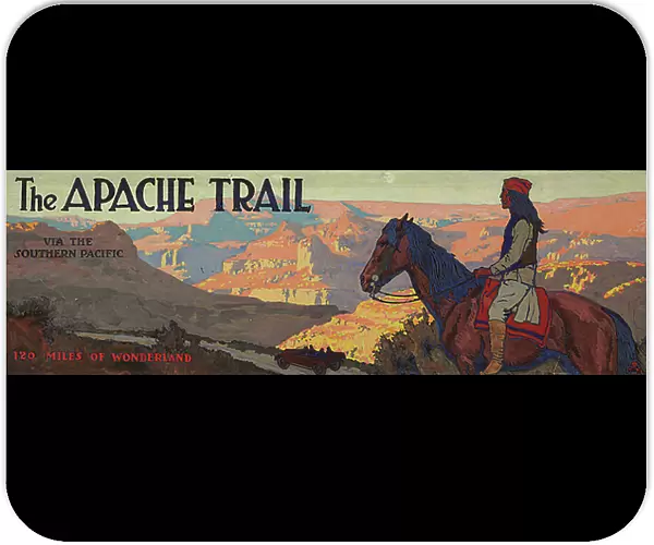 The Apache Trail via the Southern Pacific, 1917 (gouache and pencil on paper)