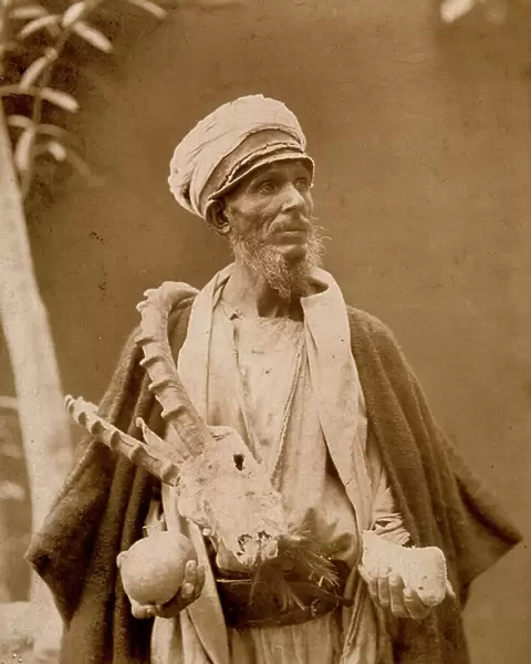 Portrait of a vendor of various objects in Port-Said, 1880 (print on double-weight paper)