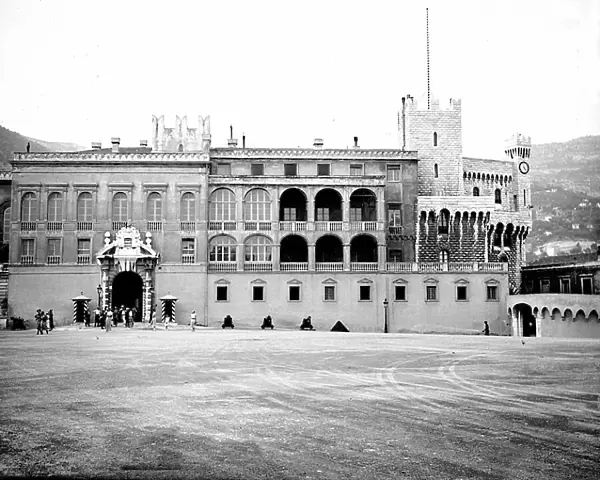Monaco, Monaco: the entrance to the palace of the Grimaldi, 1920 - GRIMALDI family