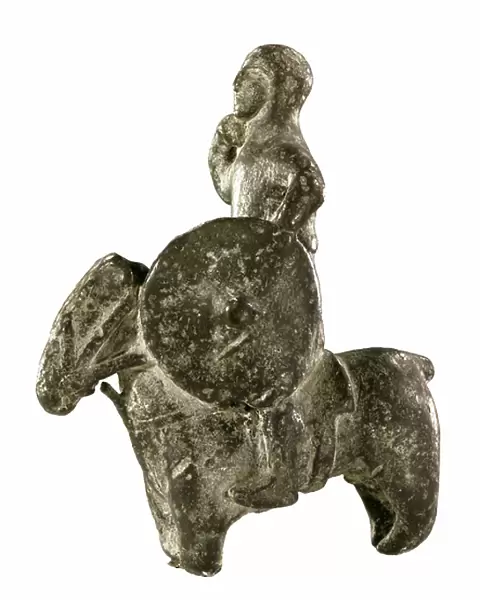 Iberian Horseman with a shield. 4th-2nd v. BC (bronze)