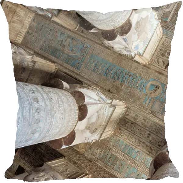 Outer hypostyle hall ceiling, temple of Hathor, Dendara, Egypt