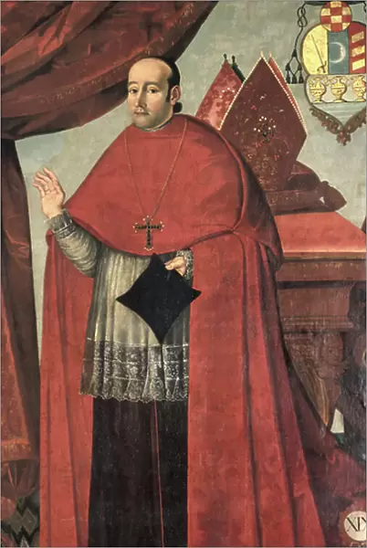Portrait of the spanish bishop Blas Manuel Sobrino, based in Quito e santiago, Chili (painting)
