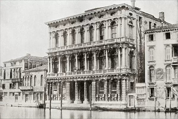 Robert Browning's place of death, the Palazzo Rezzonico, Venice, Italy where he lived with his son briefly from 1888-89