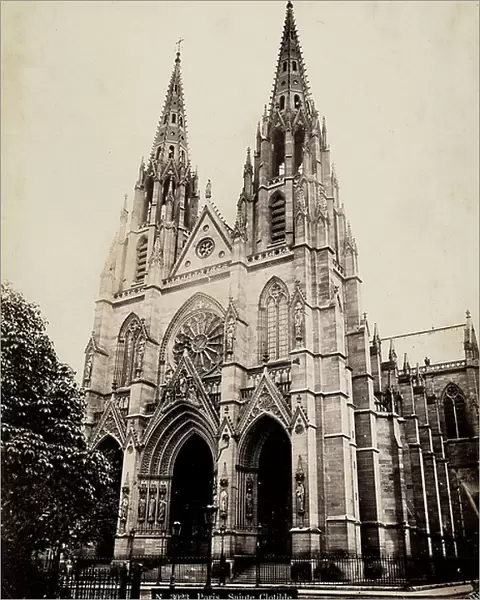 Neo-gothic basilica of Sainte Clotide in Paris
